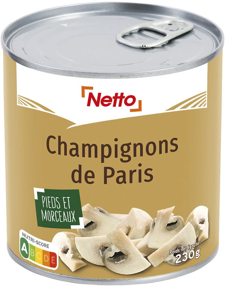 Netto Champignons pieds et morceaux - 1/2 packshot