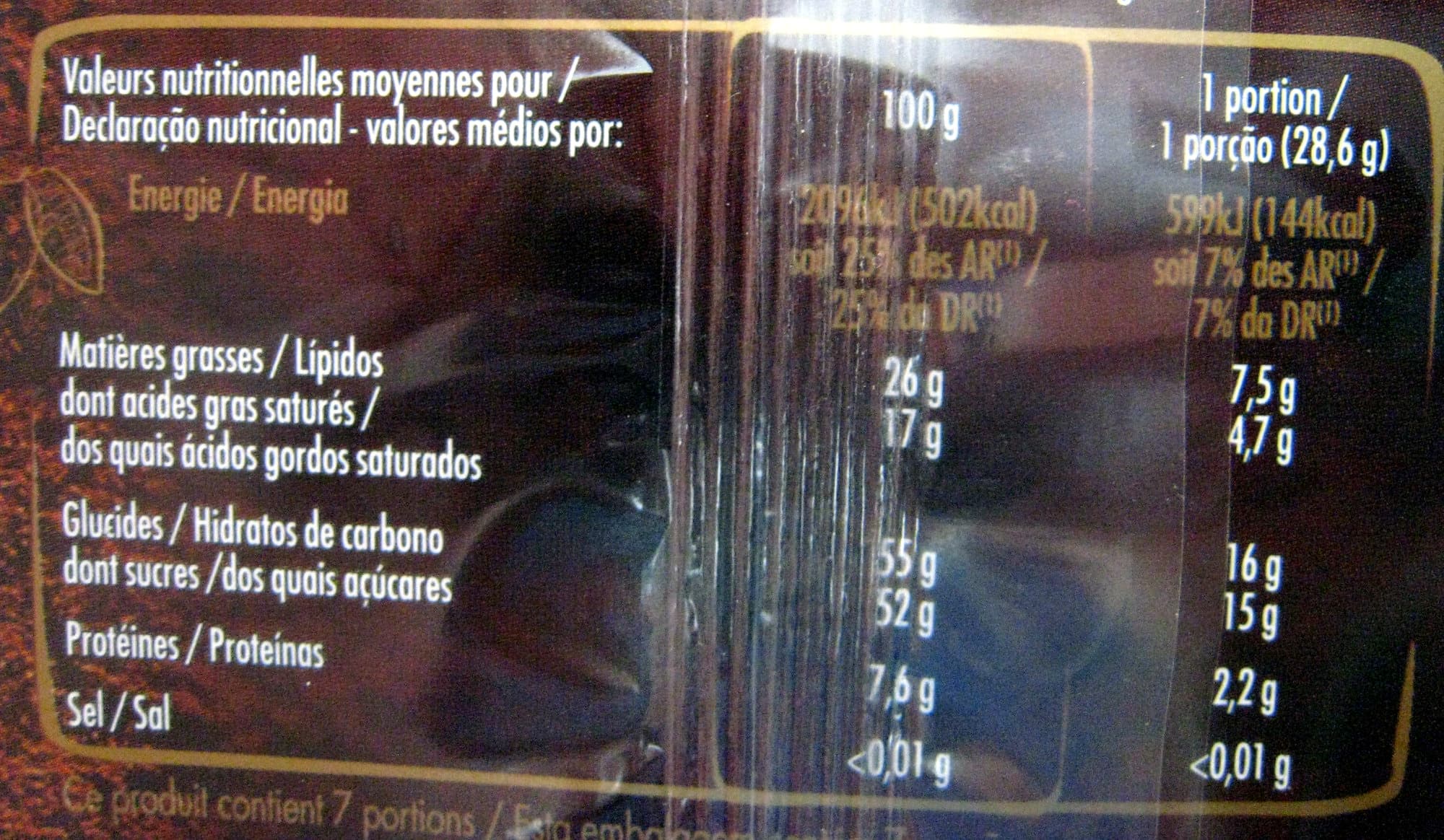 Intermarché Tablette dessert chocolat noir 52% - 2x200g packshot