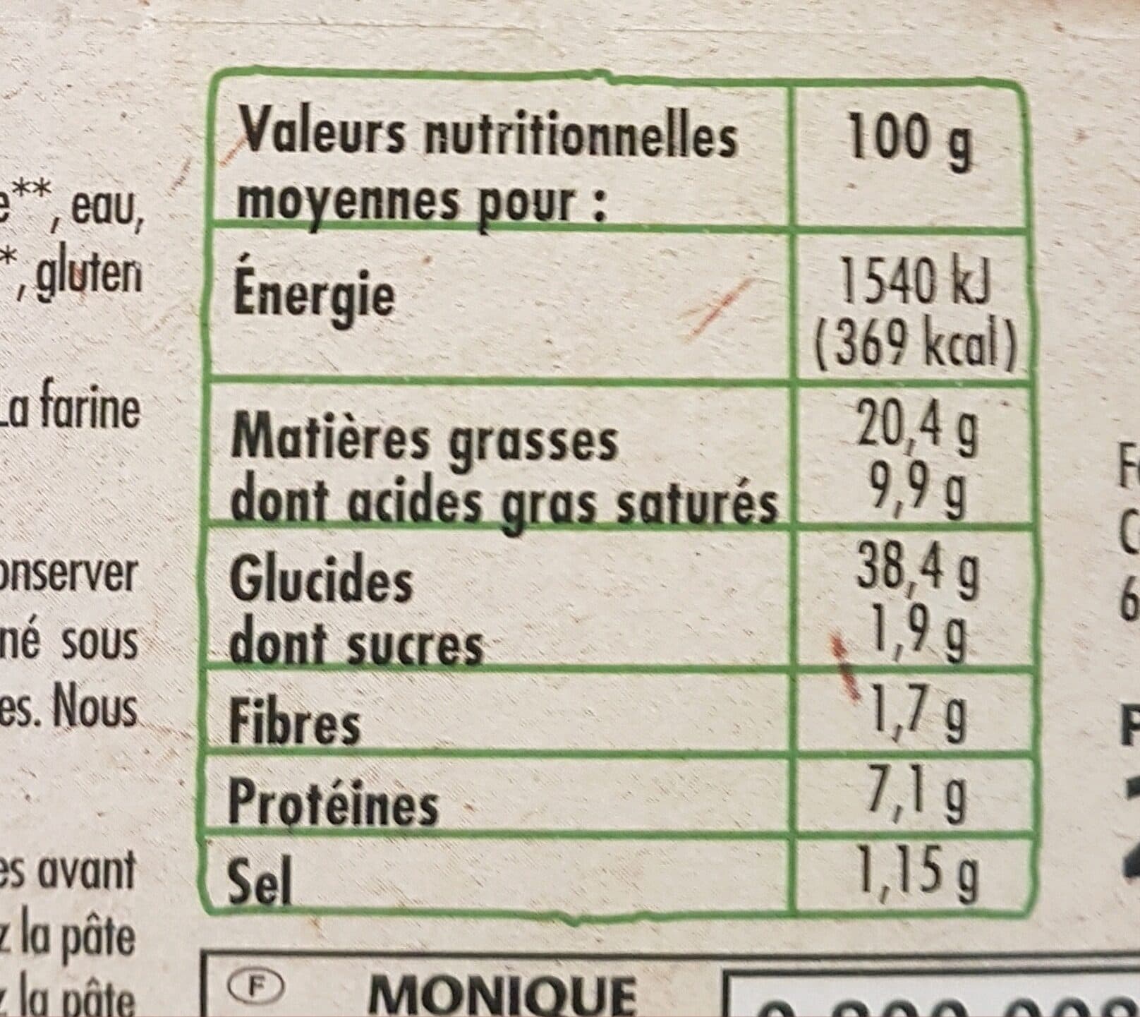 Monique ranou PATE FEUILLETEE BIO 230g packshot