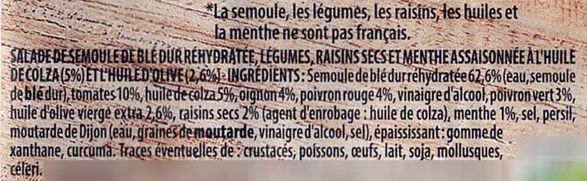 Monique ranou Taboulé à l'oriental, Raisins secs & Menthe - Monique Ranou (barquette 1 kg) packshot