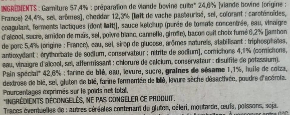 Les Mousquetaires Bacon Burger - MR - 195g packshot
