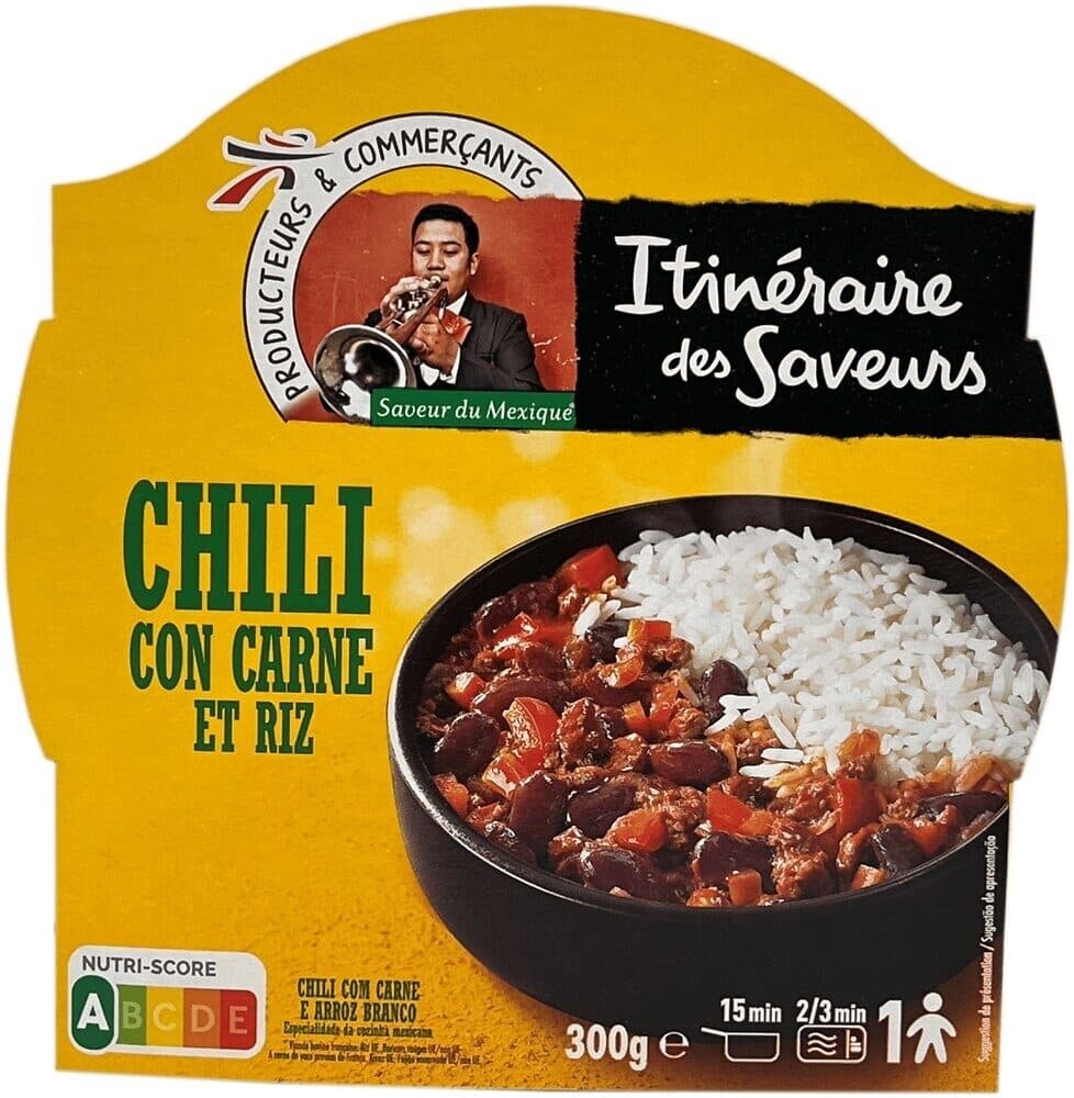 Itineraire des saveurs BARQUETTE Chili con carne et riz packshot