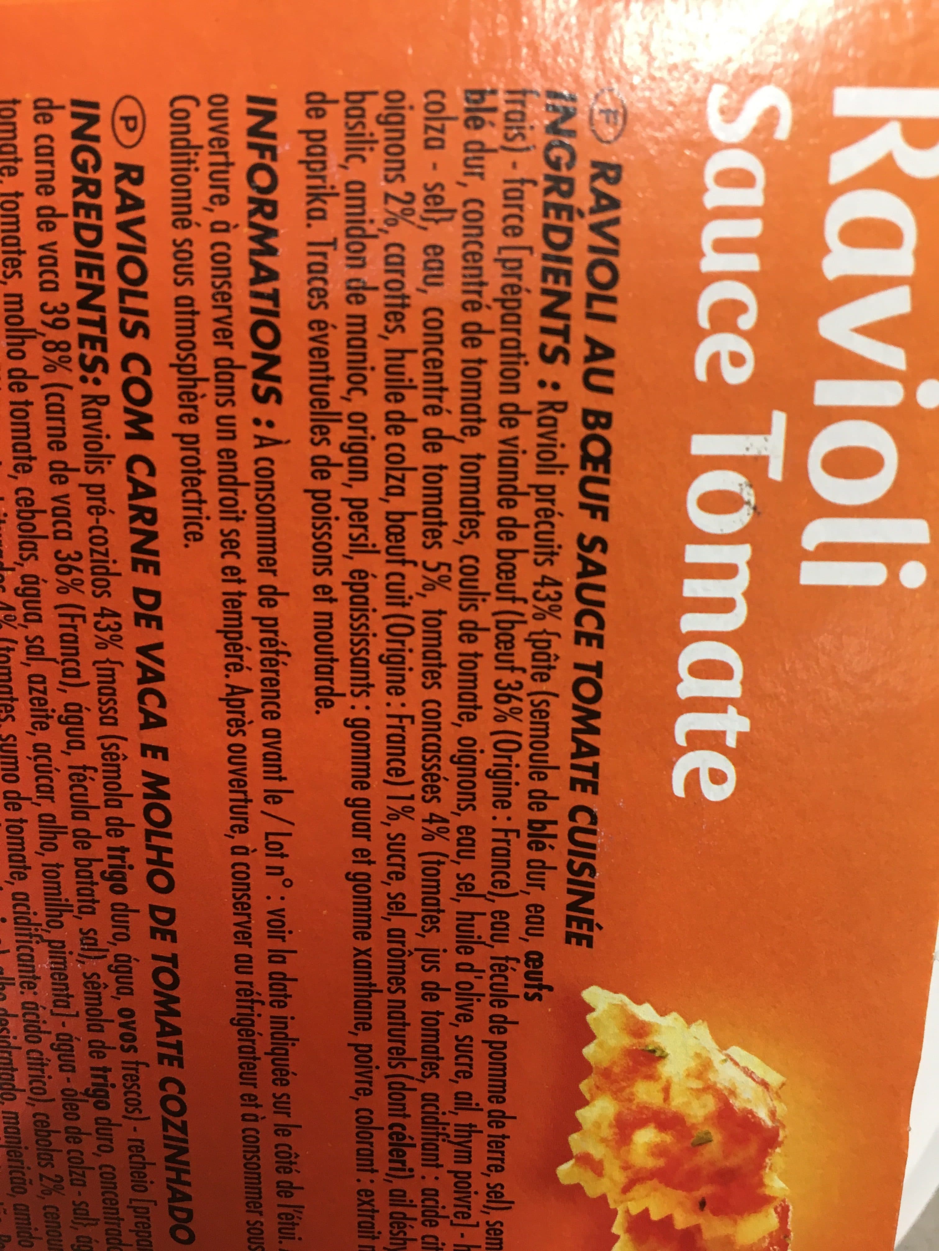 Claude leger Ravioli sauce tomate cuisinée packshot