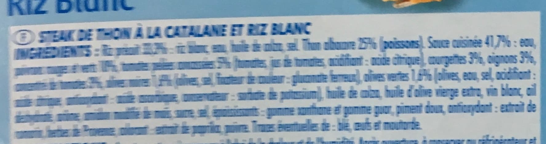 Claude Léger Steak de Thon à la Catalane Riz Blanc packshot