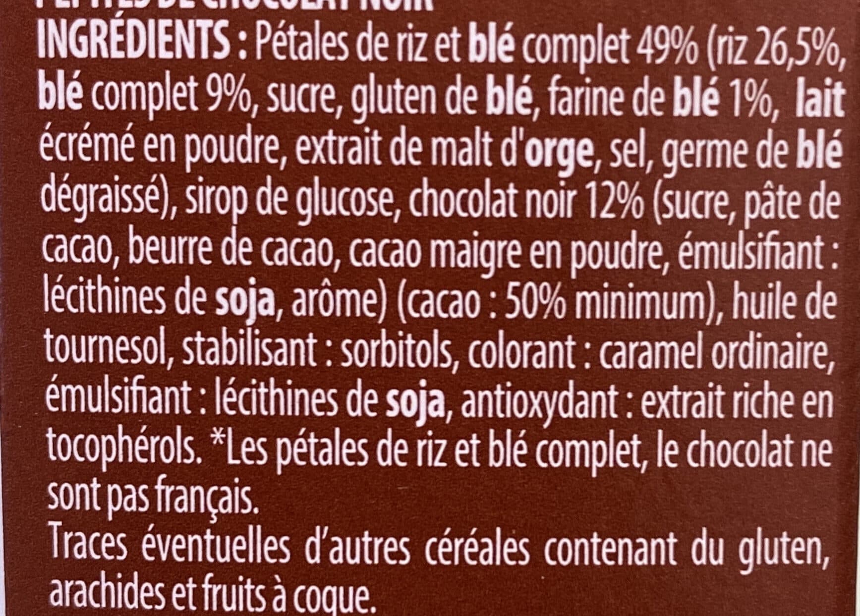 Chabrior Barres de céréales chocolat noir (CT Spécial K) x6 packshot