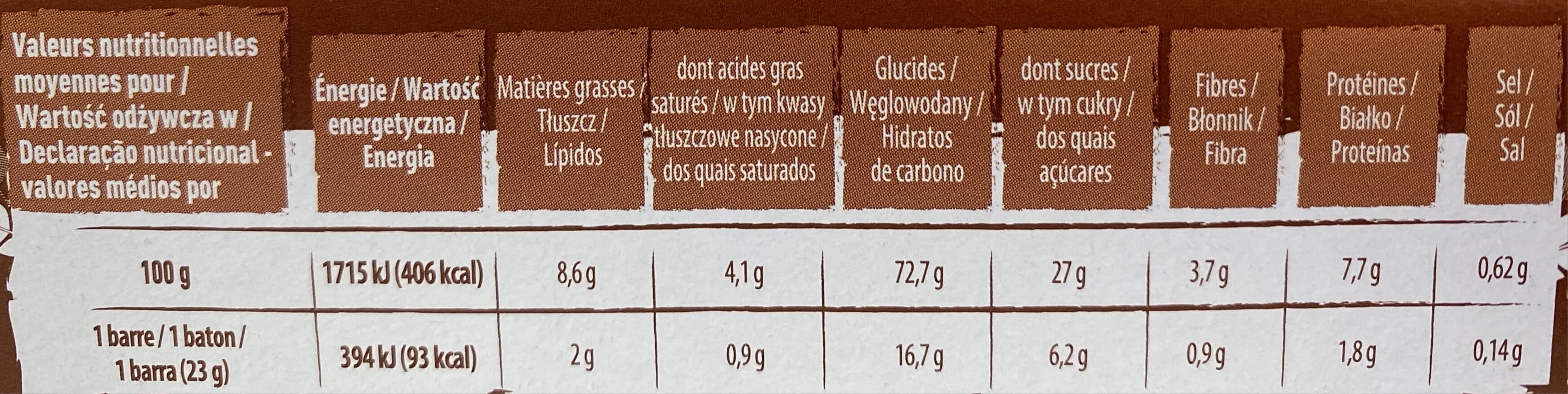Chabrior Barres de céréales chocolat noir (CT Spécial K) x6 packshot