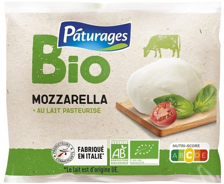 Paturages Mozzarella bio lp 125g packshot