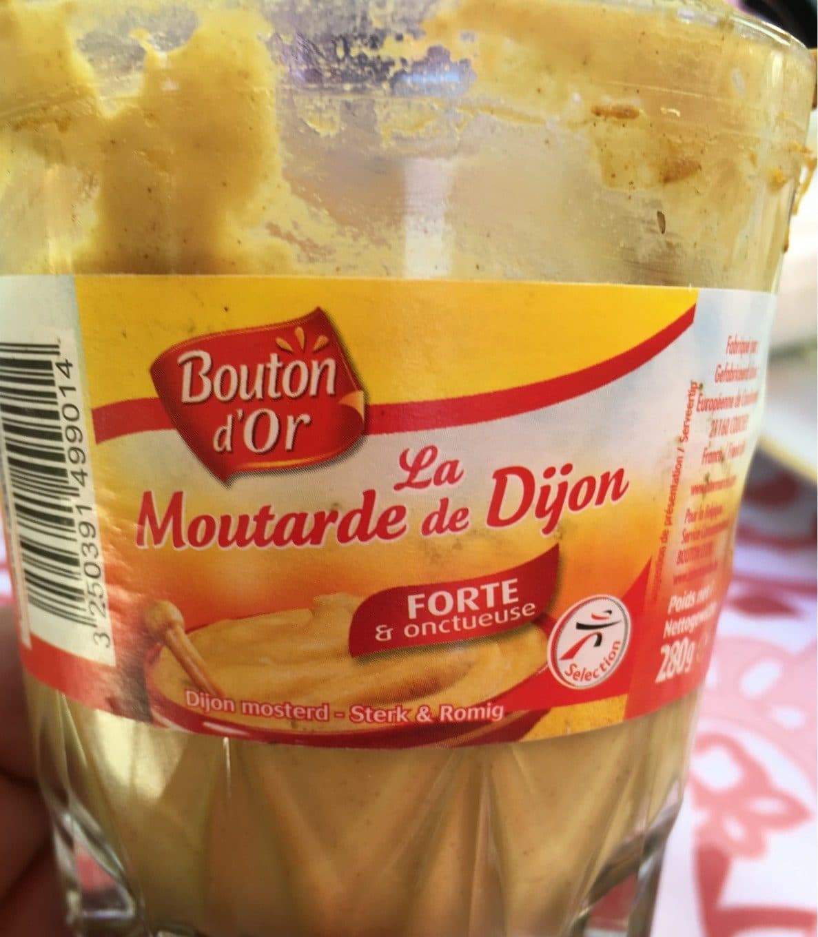 Bouton d'Or La Moutarde de Dijon, forte et onctueuse packshot