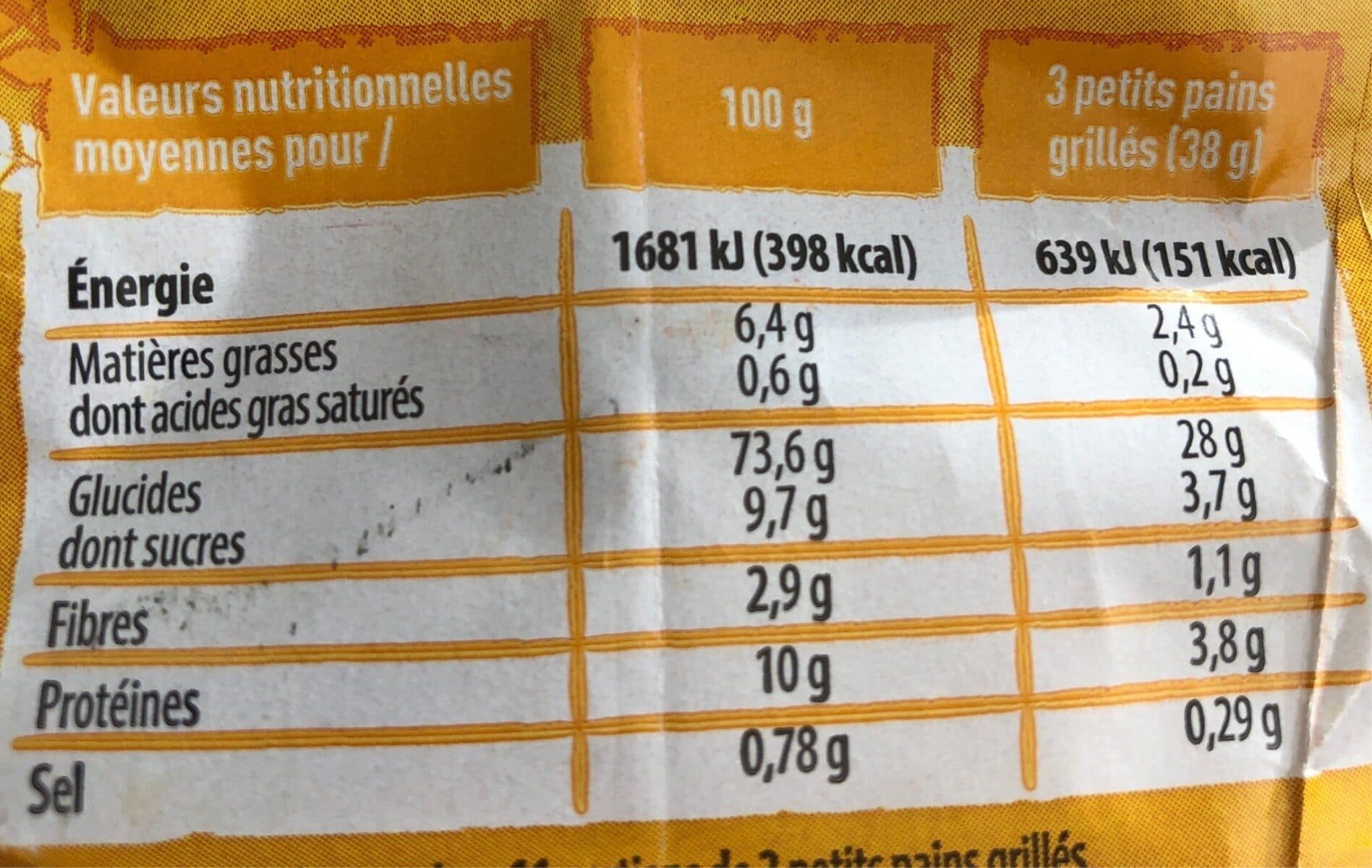 Chabrior Petits pains grillés nature / au froment packshot