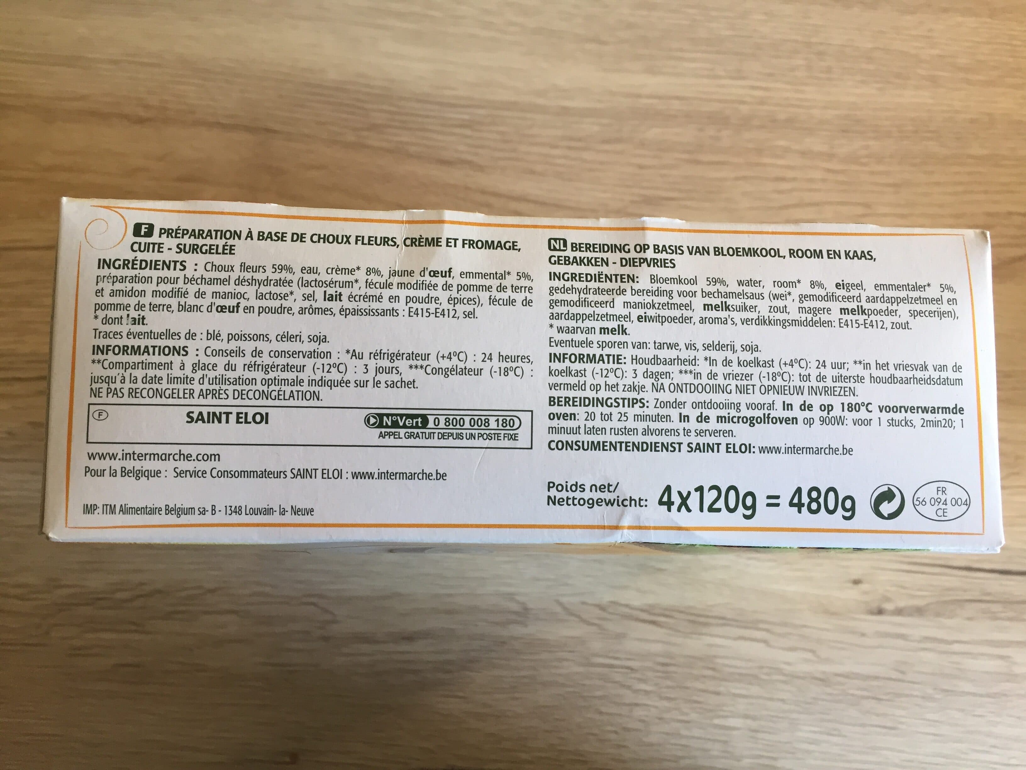 Saint eloi 4 Mini Gratin De choux fleurs 480g packshot