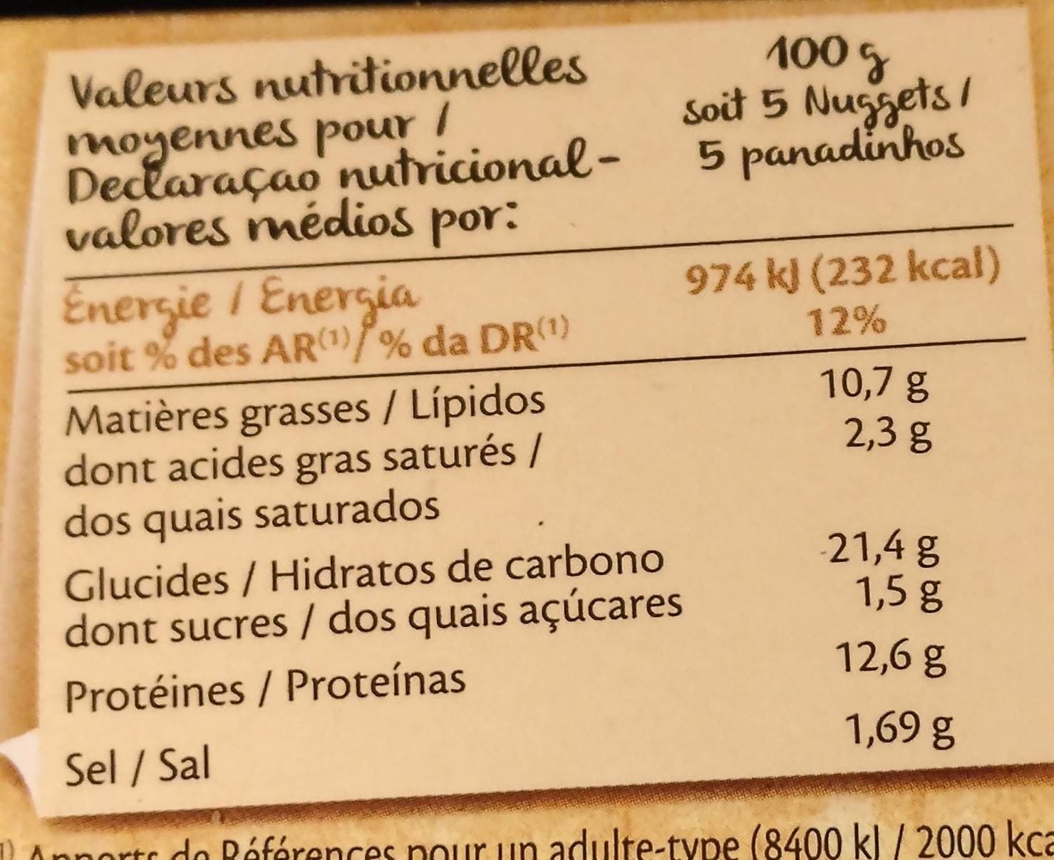 Volaé Chicken nuggets emmental fondu packshot