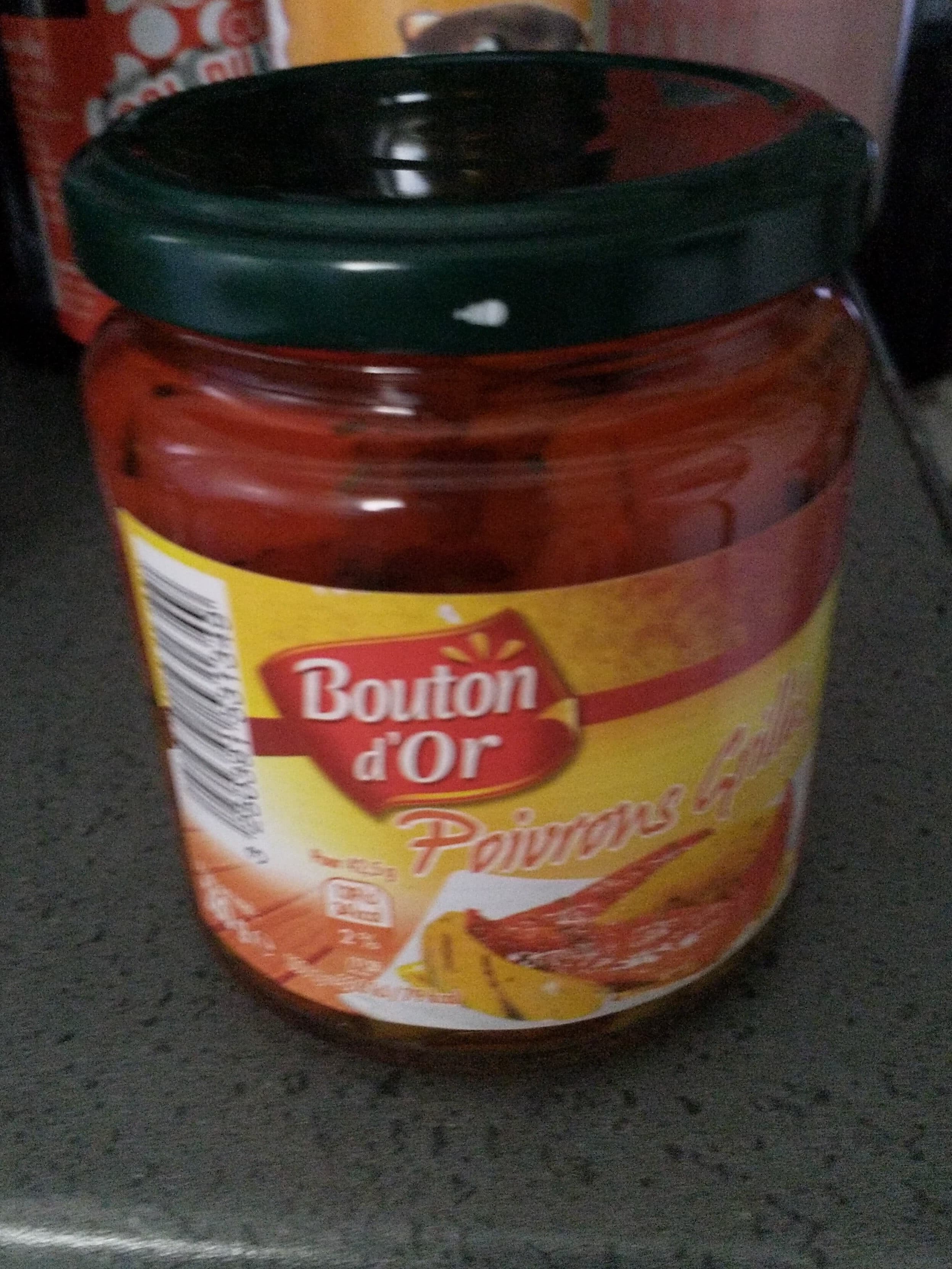 Bouton d'or Bocal 280 g Poivrons grillés packshot