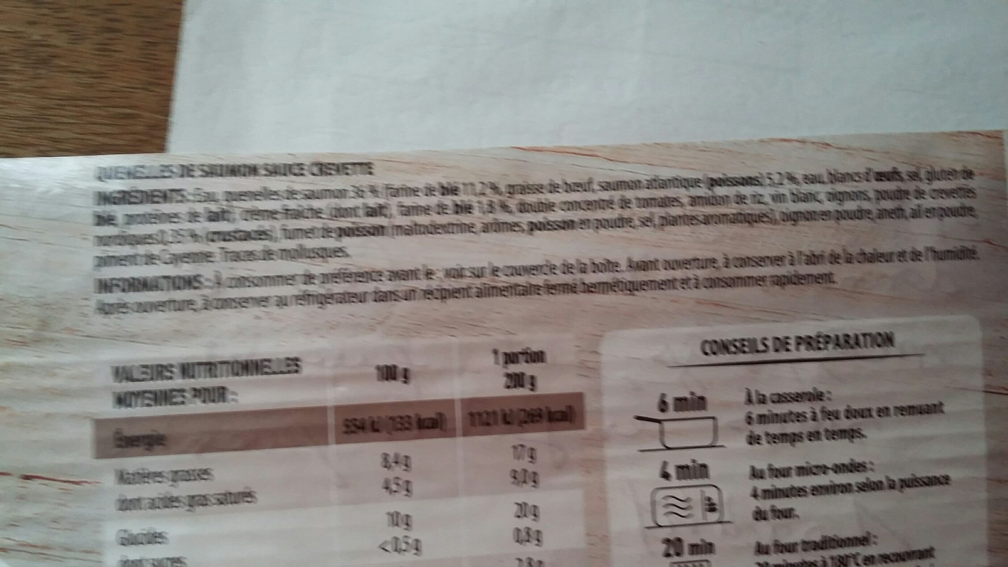Claude Leger Quenelles de saumon sauce crevette 400g packshot