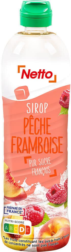 Netto Sirop Pêche-framboise bidon 75cl packshot
