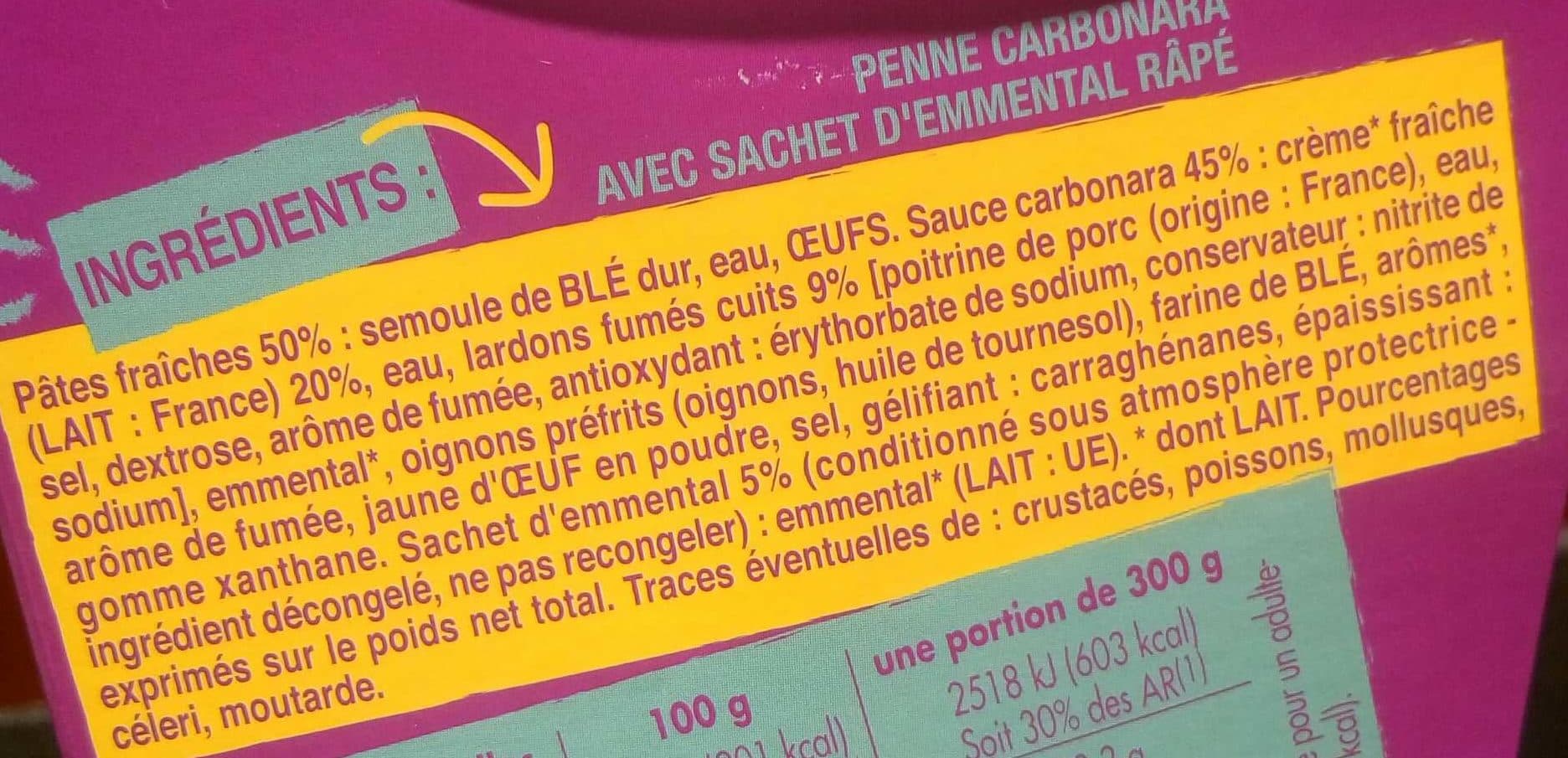 Monique ranou BOX PENNE CARBONARA 300g packshot
