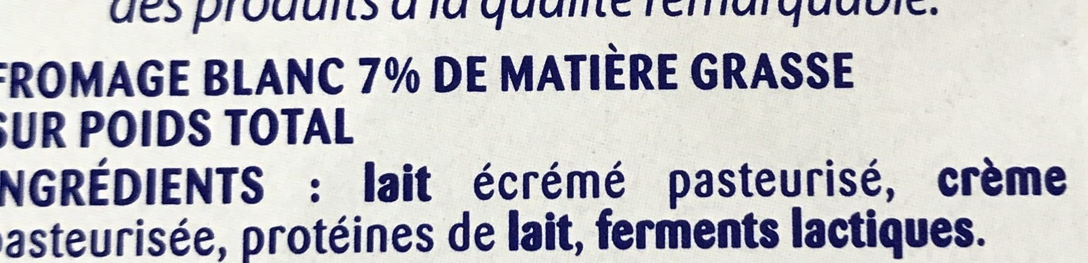 Pâturages Fromage frais nature 7% mg 8x100g packshot