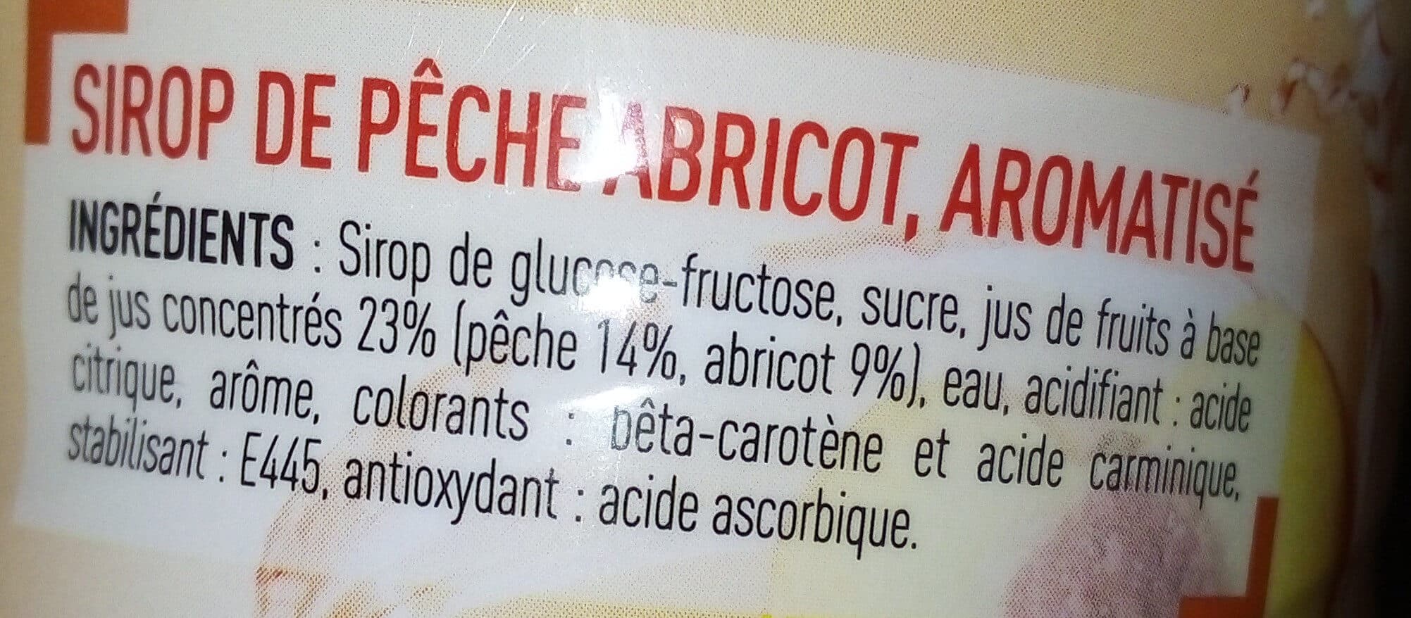 Netto Sirop Pêche-abricot bidon 75cl packshot
