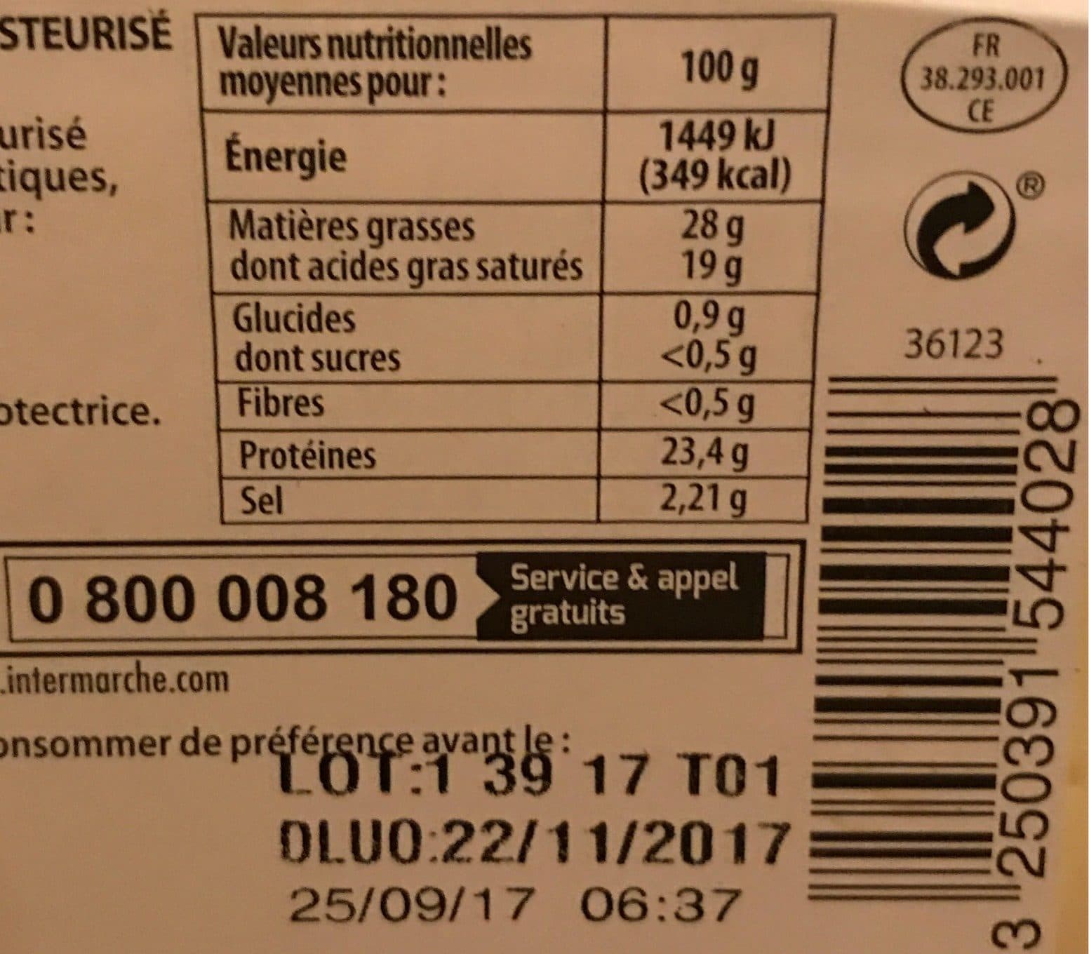Pâturages Fromage sans croûte nature packshot