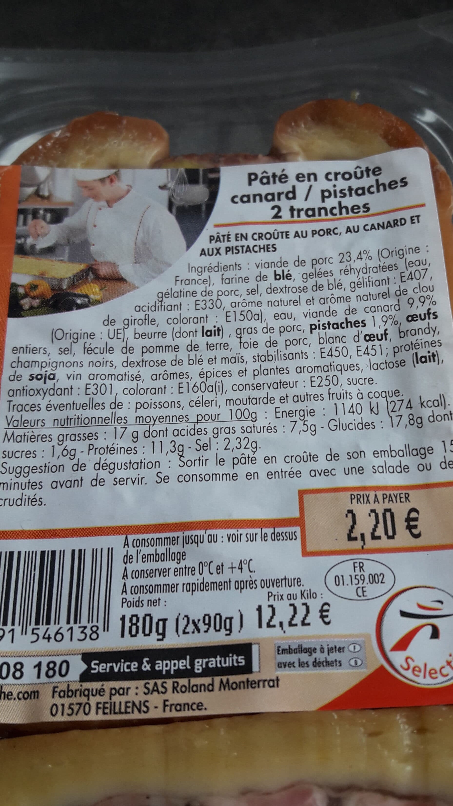 Selection Pate en croute canard pistache x2 packshot