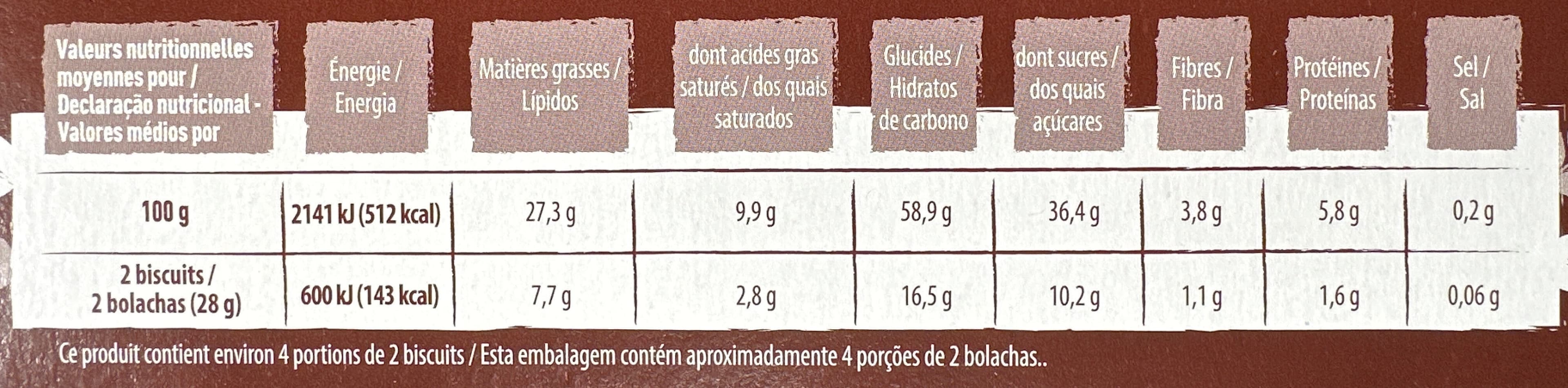Chabrior Sablé fourré cacao - 125g packshot