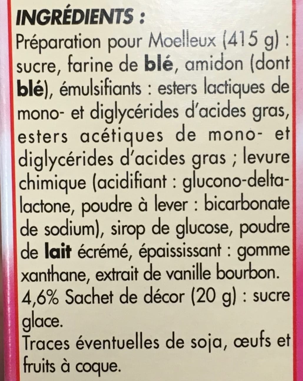 Netto Preparation deshydratee pour moelleux nature 435g packshot