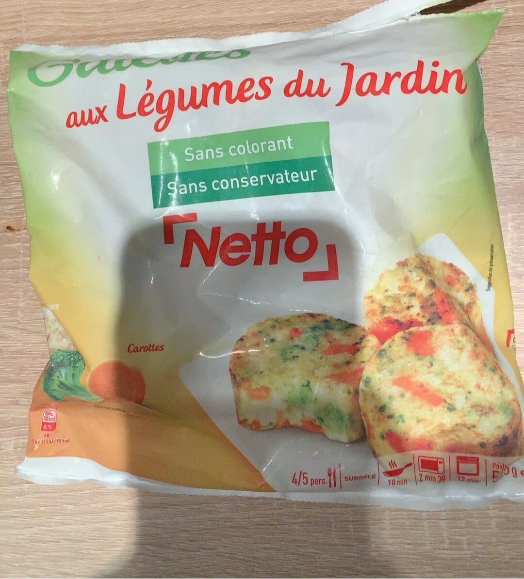 Netto Galettes légumes du jardin (choux fleurs carottes brocolis) packshot