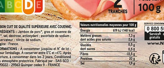Continental foods Jambon sup ac 2t 100g packshot
