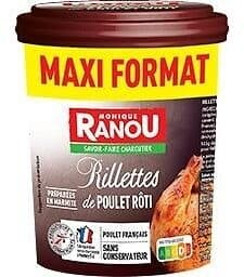 Monique ranou RILLETTES POULET ROTI 400g massif TRAD - FRANCE packshot