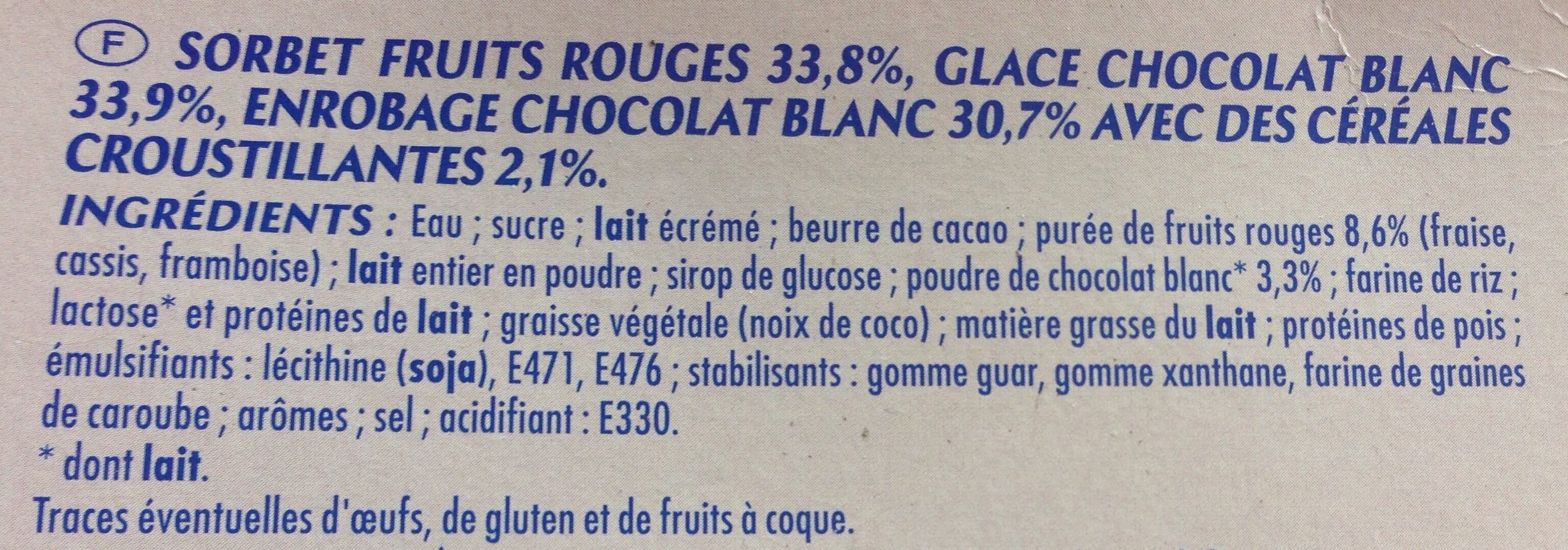 Adelie Glace Chocolat Blanc Et Sorbet Fruits Rouges, packshot