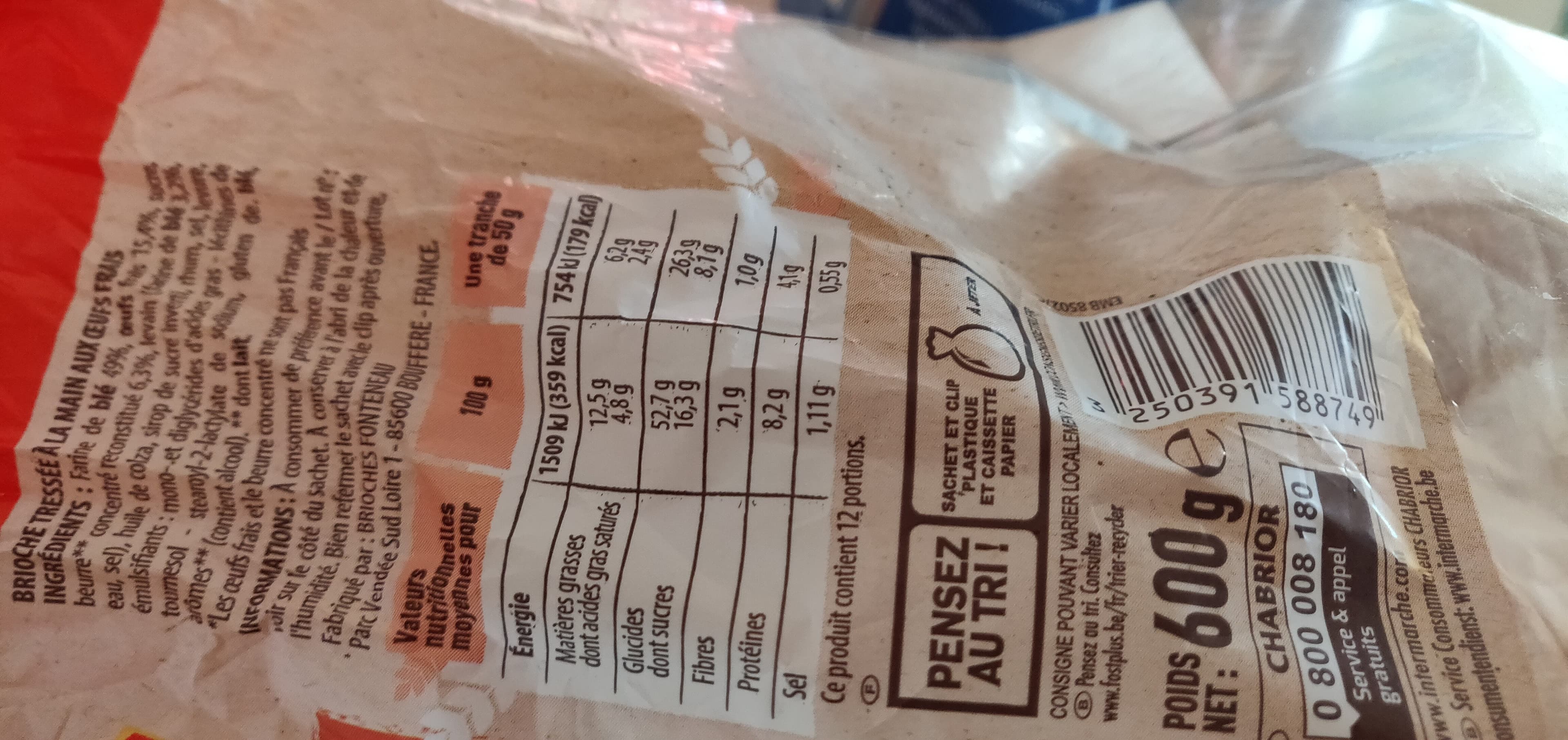 Chabrior Brioche tressée 600g packshot