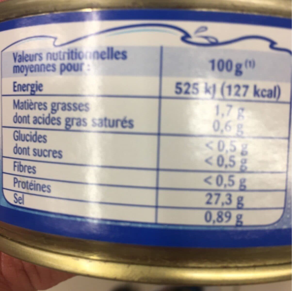 Odyssée Thon albacore au naturel tranche 265g 185g (1/3) emboité cru packshot