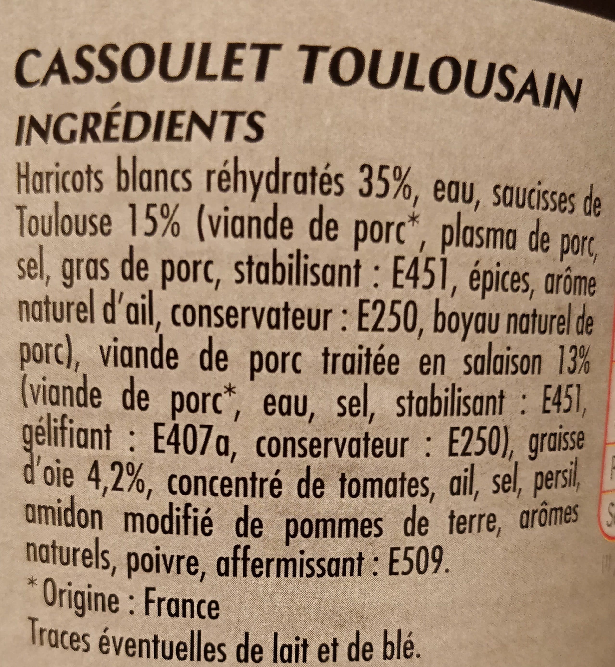 Claude leger Cassoulet toulousain 840g packshot