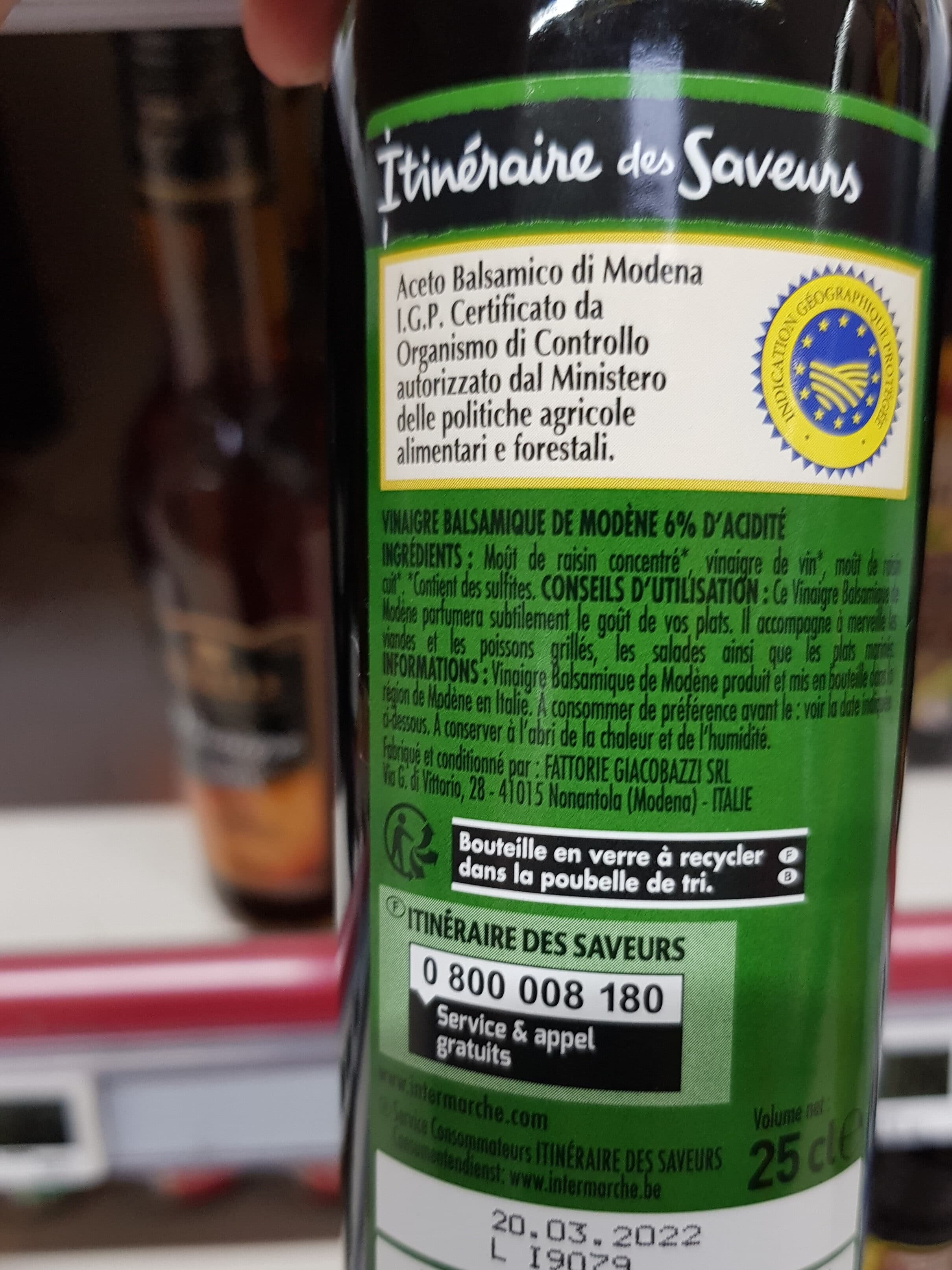 Itinéraire des saveurs Vinaigre balsamique de Modène packshot