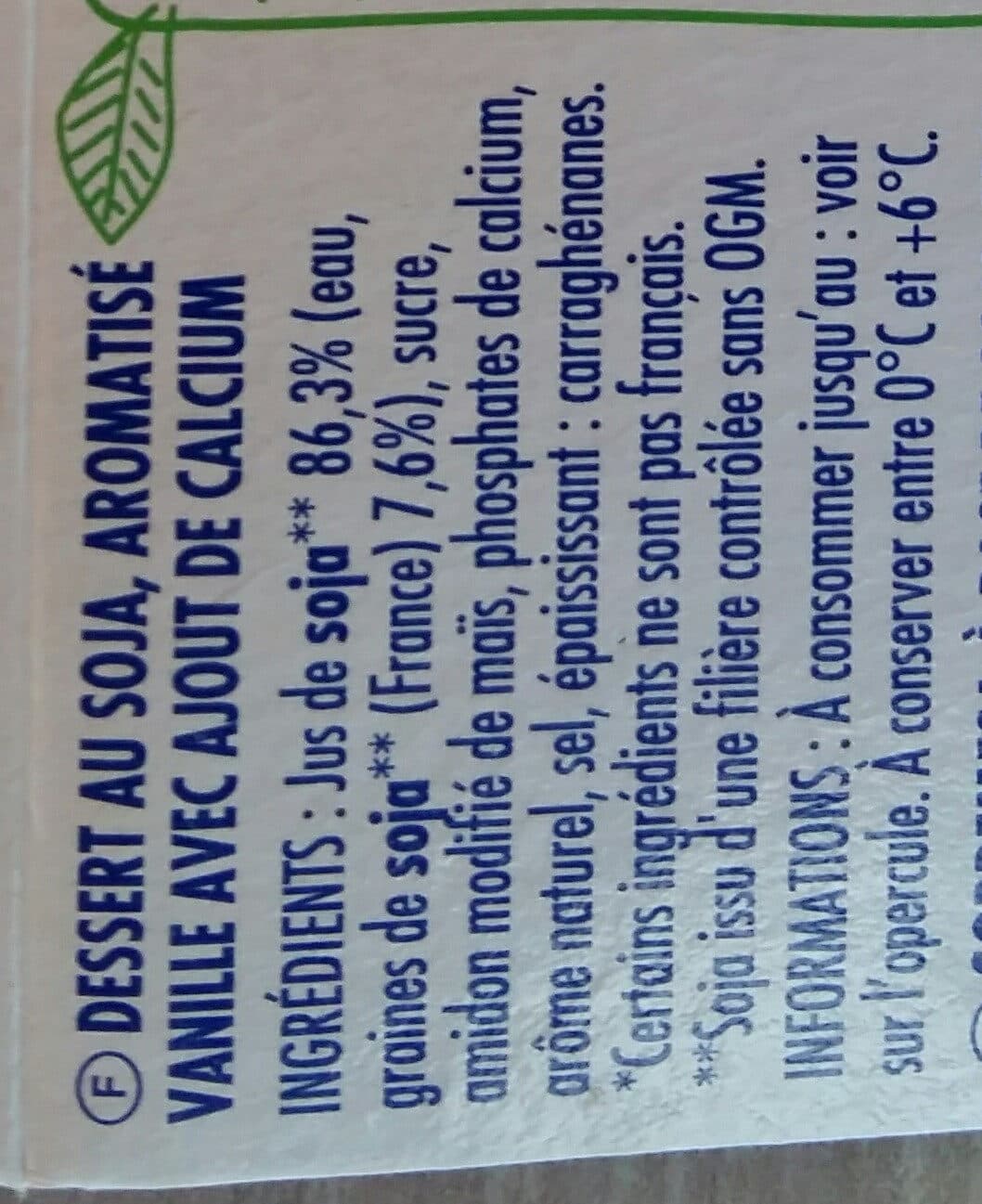 Paturages SPECIALITE SOJA VANILLE x 4 packshot