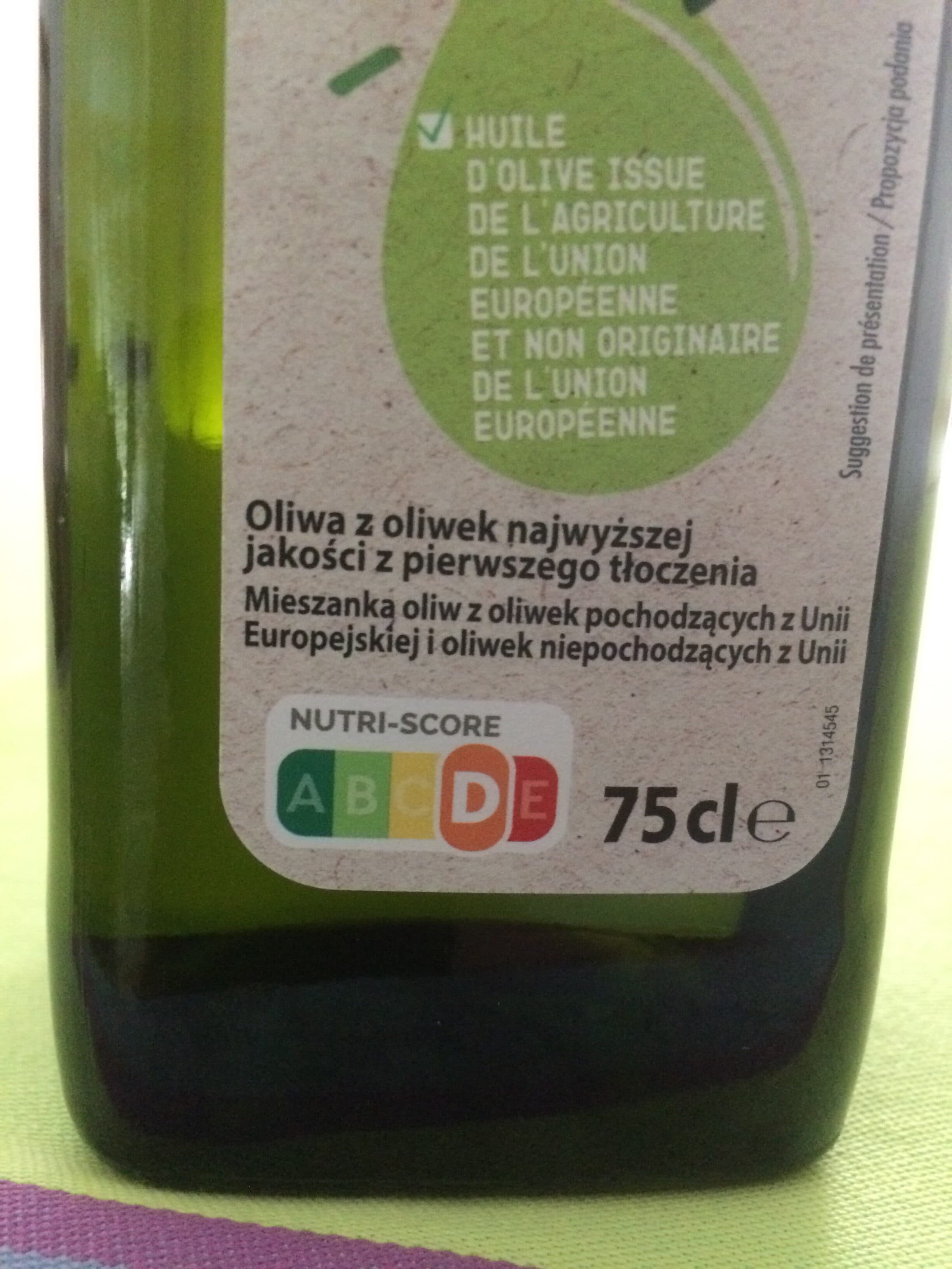 Bouton d'or Huile d'olive Bio BO 75cl packshot