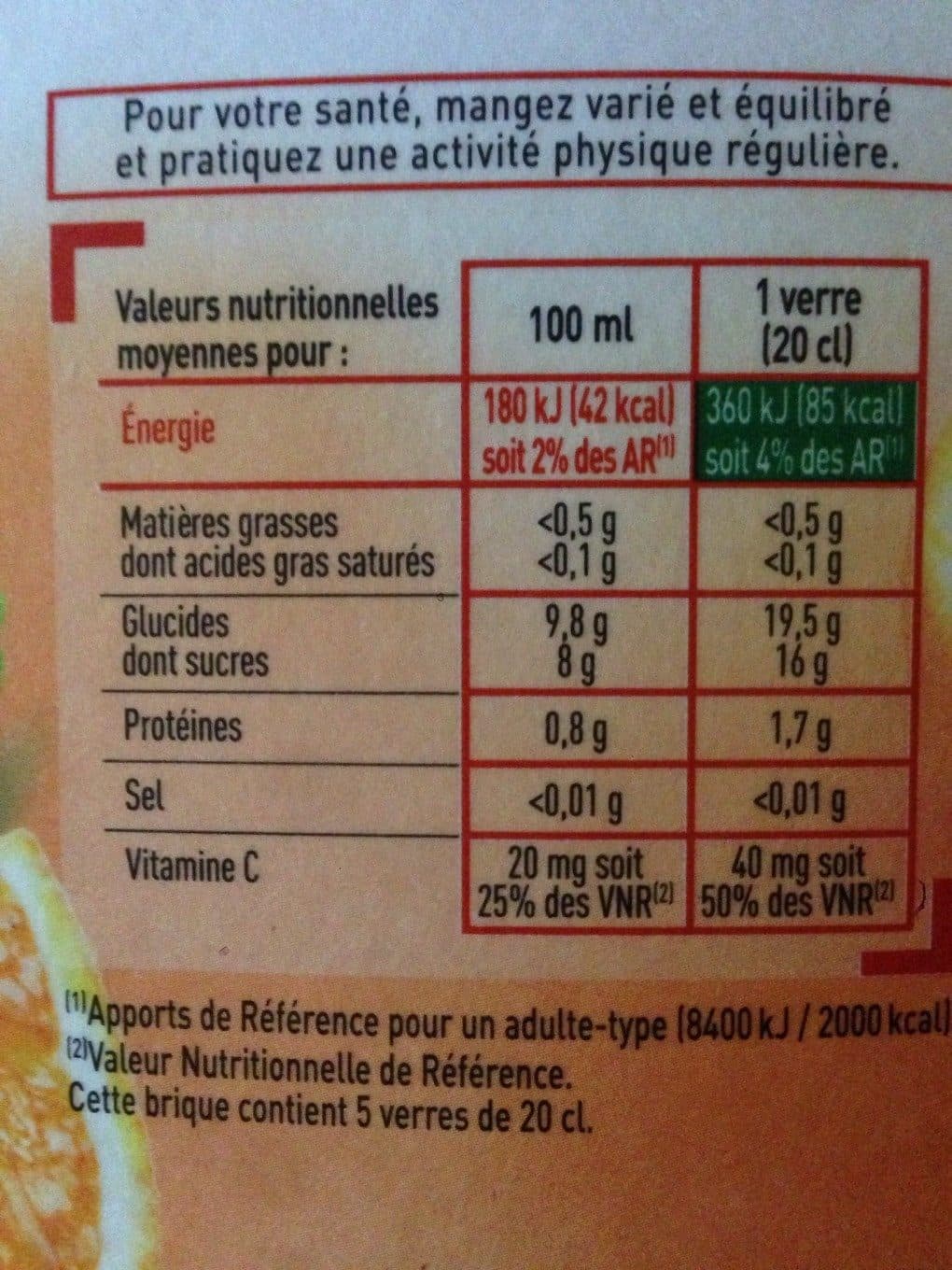 Netto Pur jus orange sans pulpe brique 1l packshot