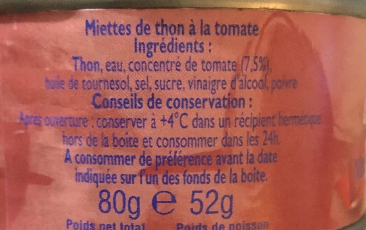 Molino Miettes de thon à la tomate 160g 104g (1/5) packshot