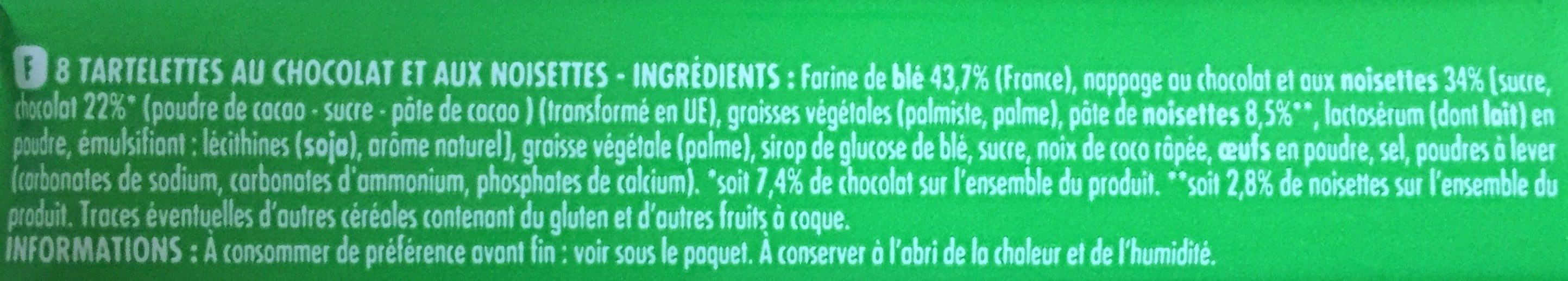 Chabrior 8 Tartelettes chocolat noisette 150G - P'tits Prods packshot
