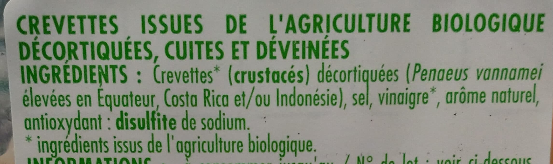 Odyssee Crevettes BIO décortiquées cuites - 100g packshot