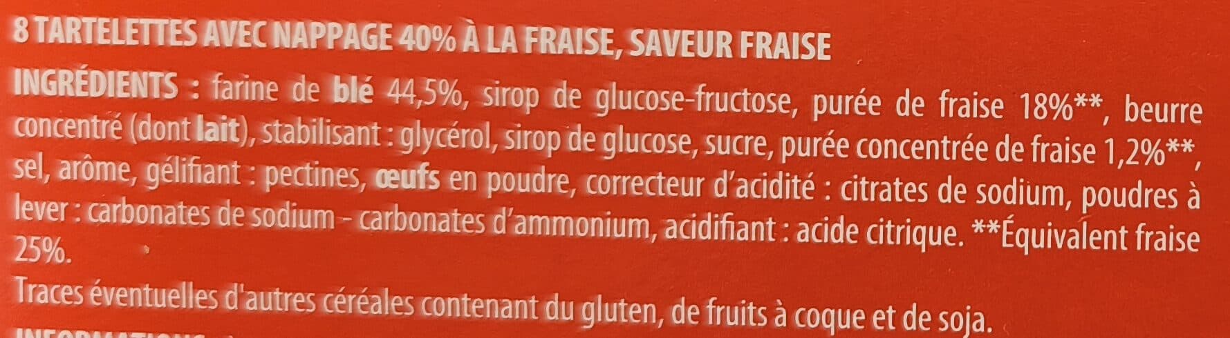 Chabrior 8 Tartelettes carrés FRAISE packshot