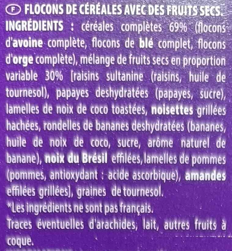 Chabrior Muesli floconneux morceaux de fruits packshot