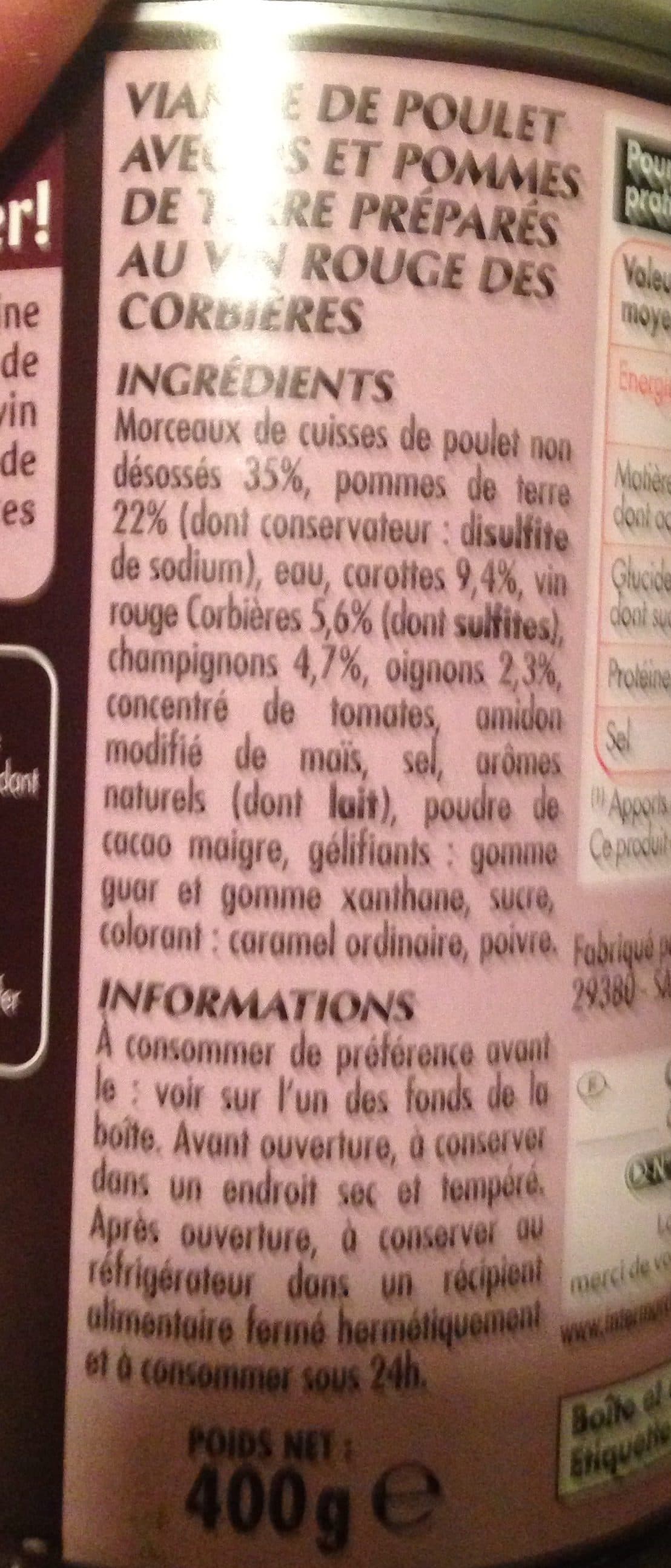 Claude Leger Coq au vin 400g packshot