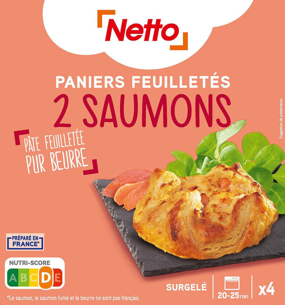 Netto 4 Paniers feuilletés aux 2 saumons - 4 x 100g packshot