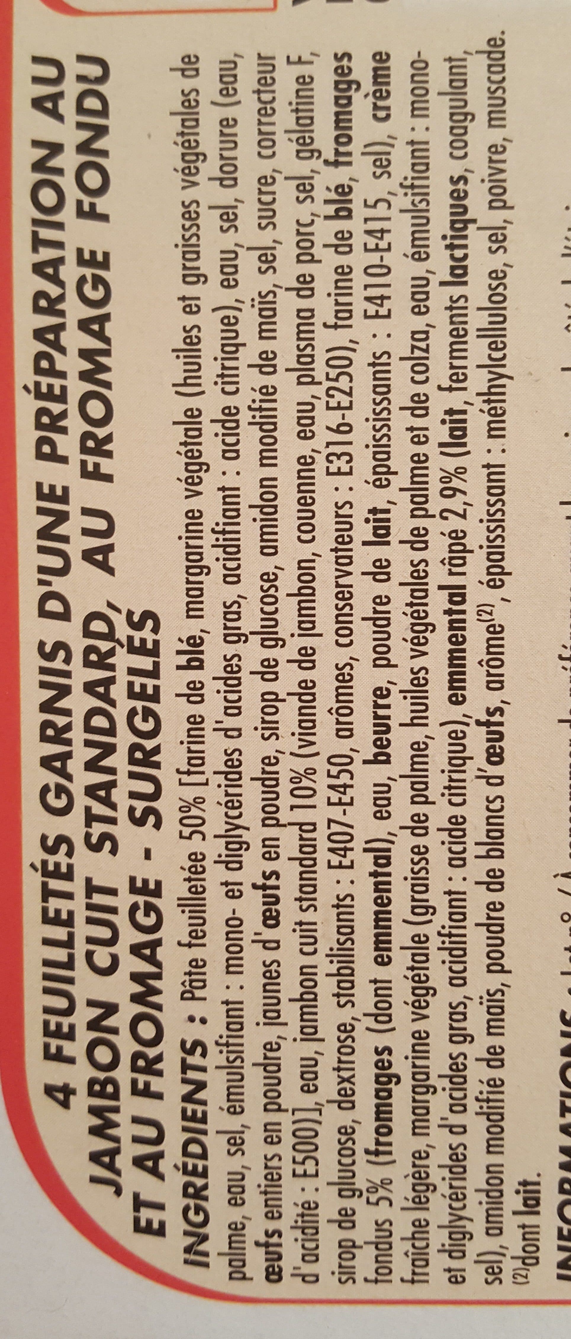 Netto Paniers feuilletés jambon et emmental - 4 x 100g packshot