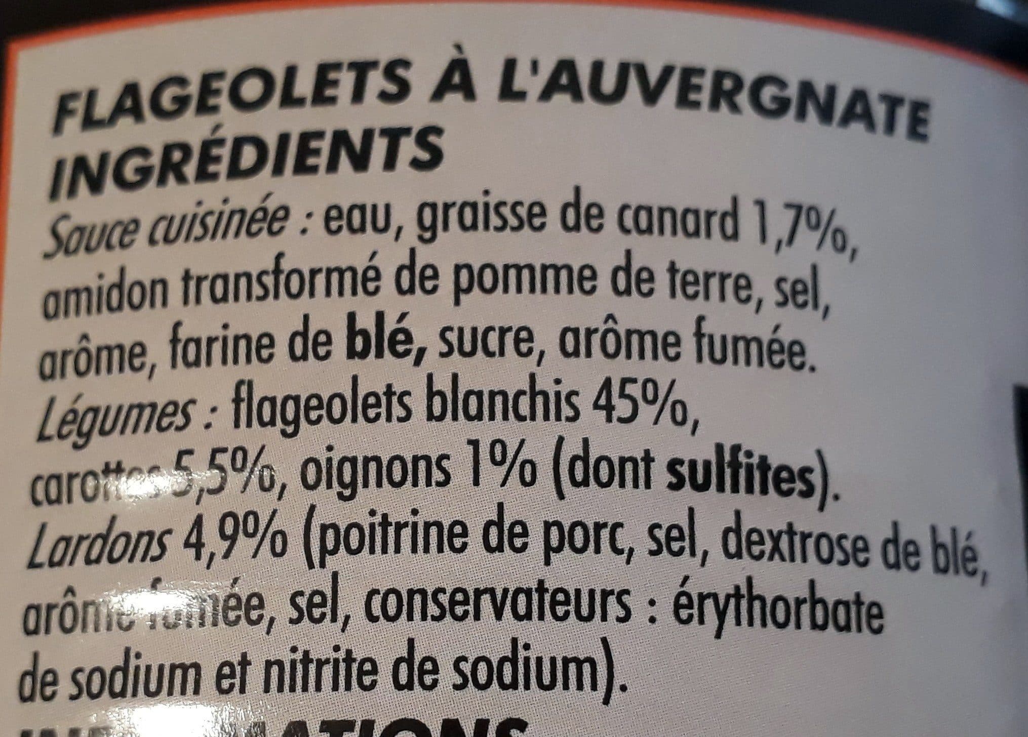 Claude Léger Flageolets à l'auvergnate 820g packshot