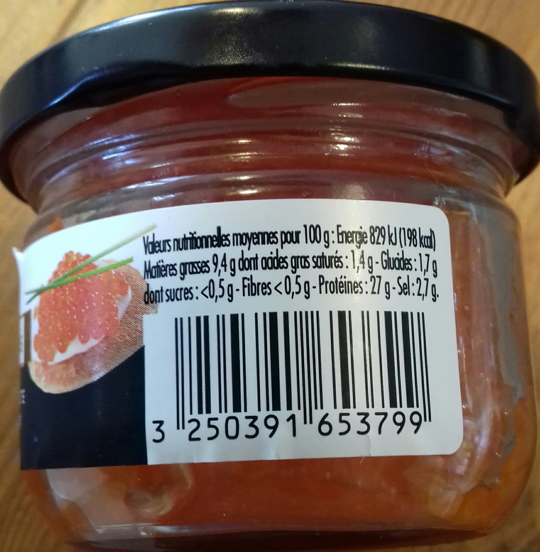 Capitaine cook Oeufs de truite - LES CREATIONS - 80g - SAISONNIER packshot