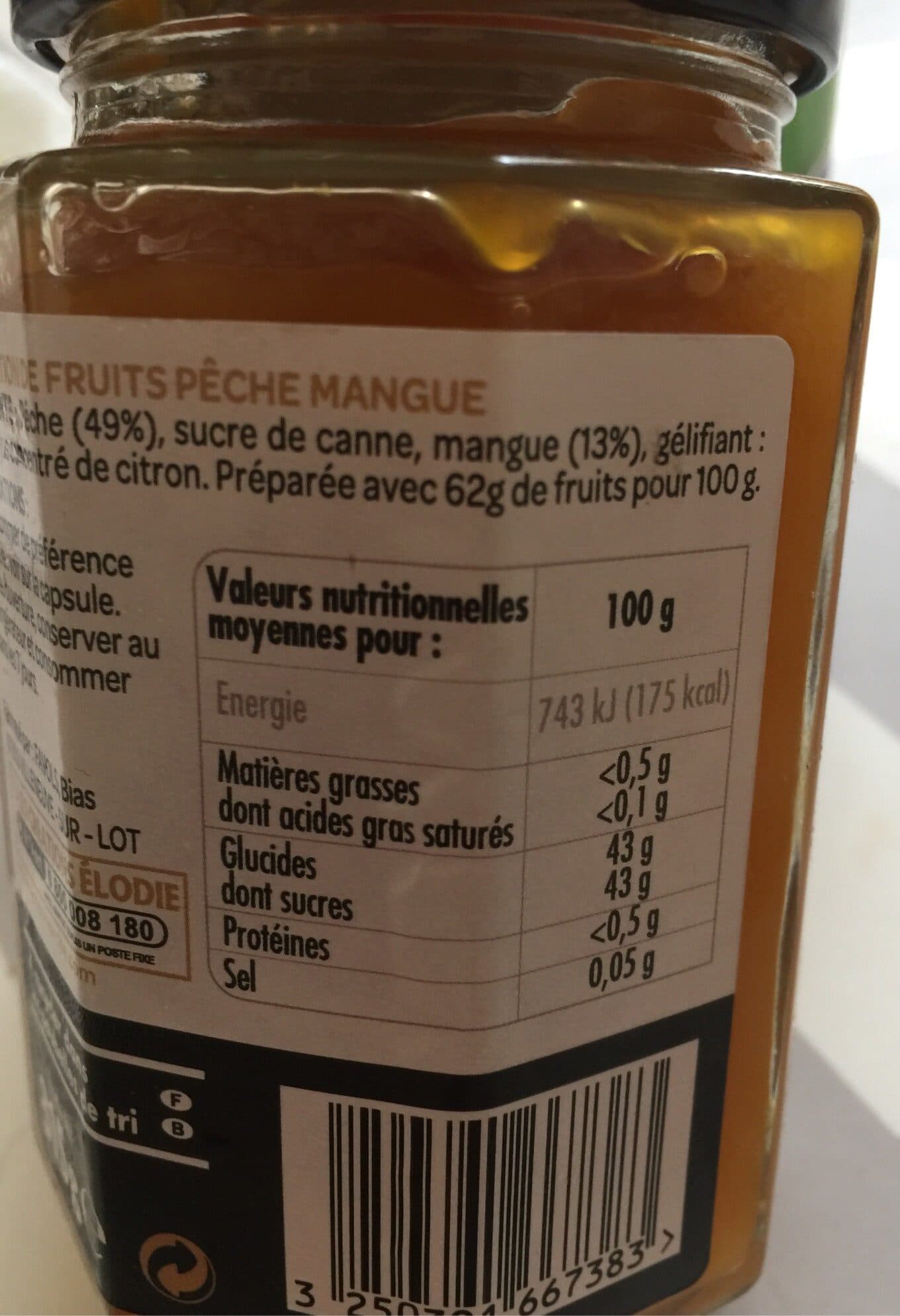 Les Creations Elodie Préparation de pêche et mangue packshot