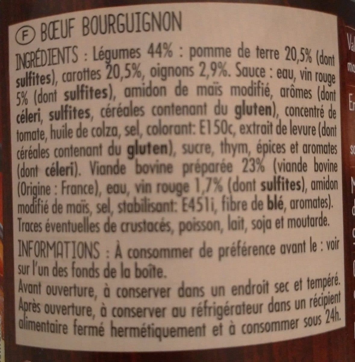 Monique ranou Bœuf bourguignon 400g packshot