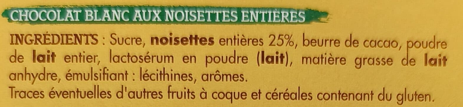 Ivoria Tablette bloc chocolat blanc aux noisettes entières - 200g packshot