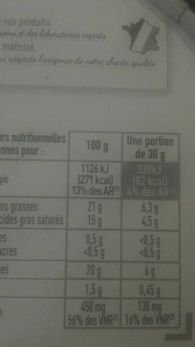 Les Mousquetaires CAMEMBERT 8 PORTIONS LP (8x30g=240g) packshot